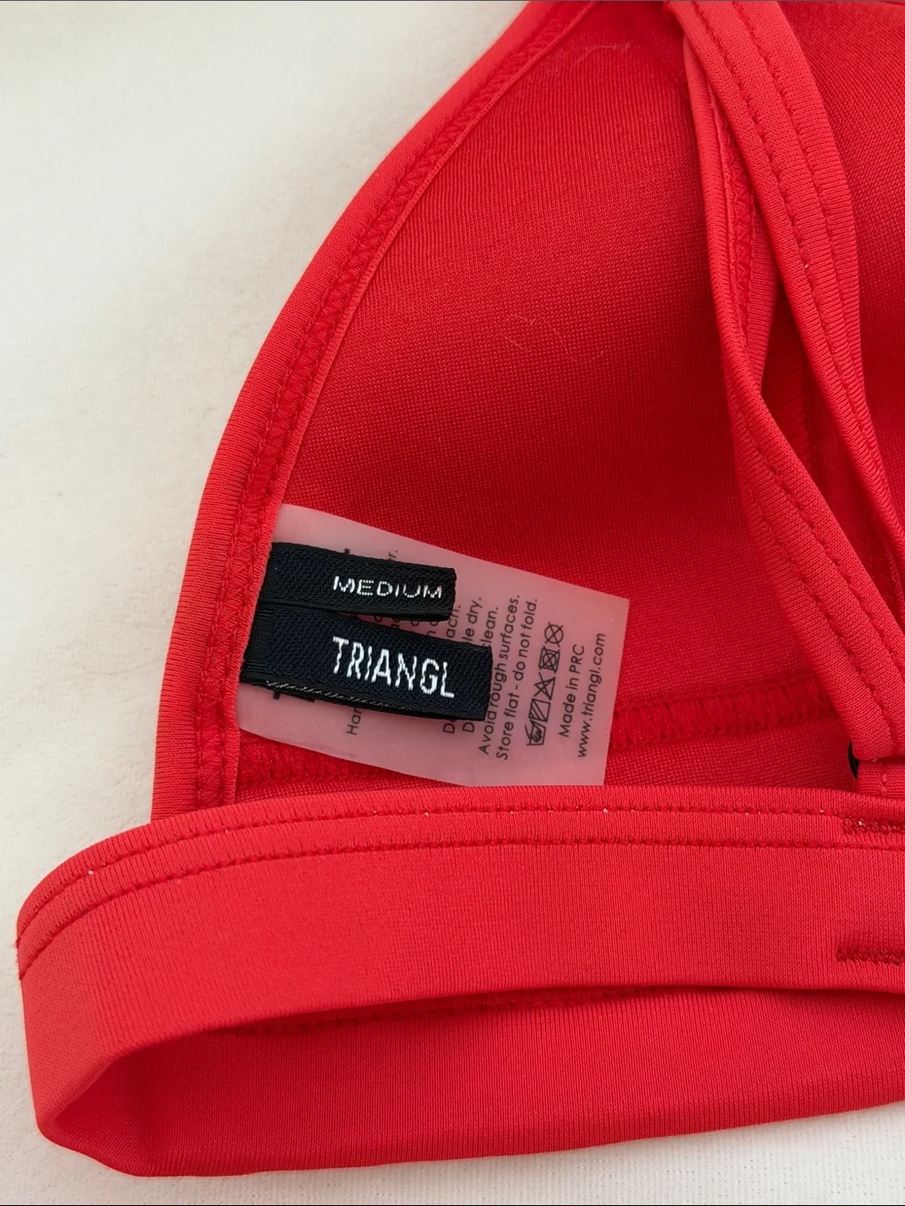 triangl swimwear Red Triangle Bikini Set